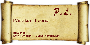 Pásztor Leona névjegykártya